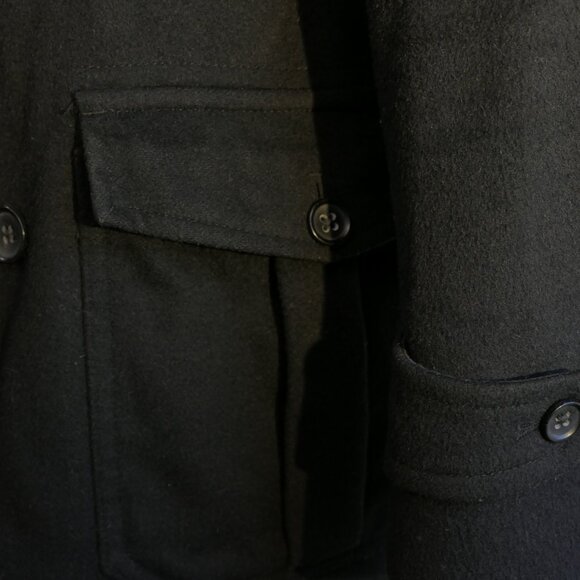 Banana Republic Dark Navy Wool-Blend Coat - Large - Picture 7 of 9